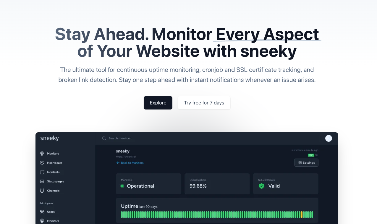 sneeky - Next Gen Web Monitoring