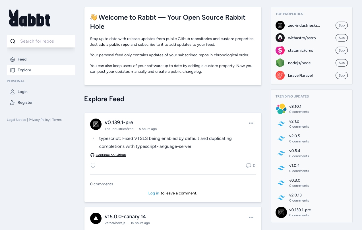 Rabbt - The Open Source Rabbithole