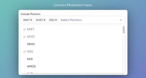 Livewire and Alpine Multi-Select input field